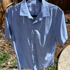 Banana Republic Luxe Stretch Poplin Grant Slim Fit Shirt Mens L